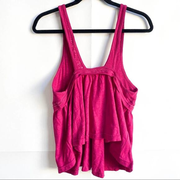 NWT Free People Zinia V-Neck Tank Top Pink - Picture 5 of 9